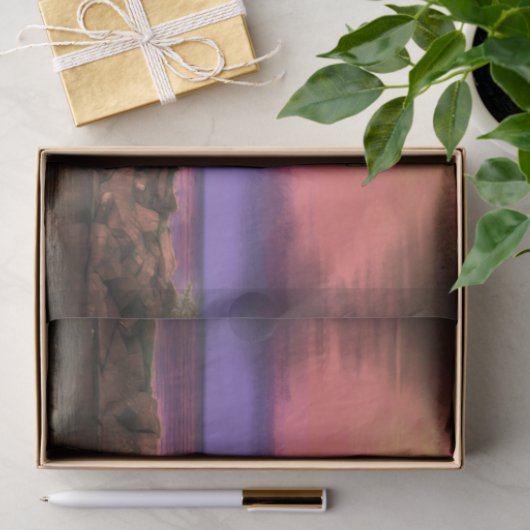 vuurtoren kleurrijk Paars roze zonnebank Tissuepapier (Geschenk)