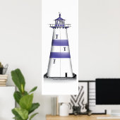 vuurtoren, kunstdruk 5, tony fernandes poster (Thuiskantoor)