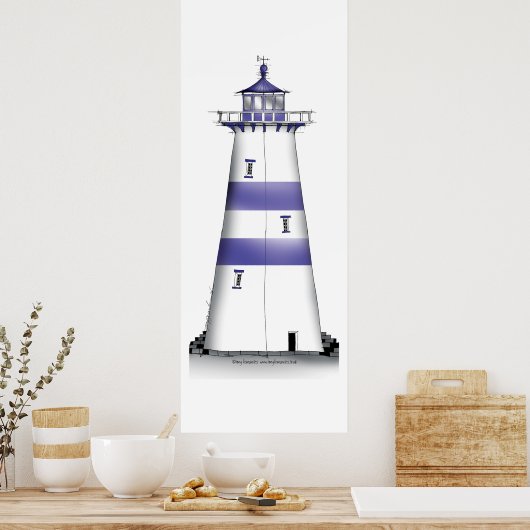 vuurtoren, kunstdruk 5, tony fernandes poster (Keuken)