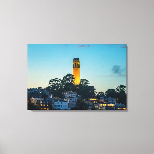 Vuurtoren Kunstprint over Californische Baai Canvas Afdruk (Voorkant)