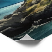 Vuurtoren Kustkunst Print Poster (Hoek)