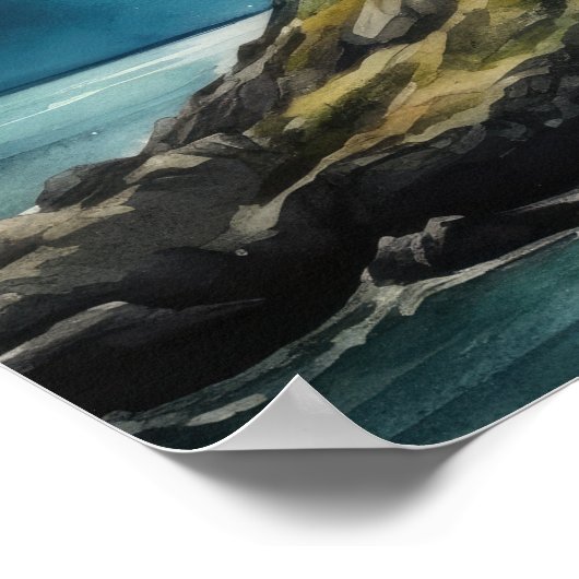 Vuurtoren Kustkunst Print Poster (Hoek)