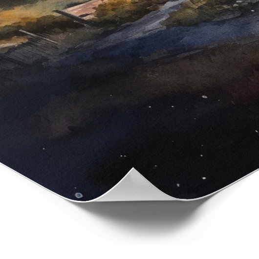 Vuurtoren Kustkunst Print Poster (Hoek)