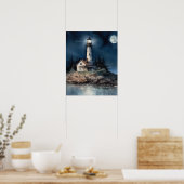 Vuurtoren Kustkunst Print Poster (Keuken)