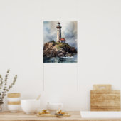 Vuurtoren Kustkunst Print Poster (Keuken)