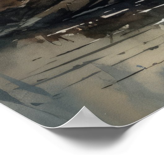 Vuurtoren Kustkunst Print Poster (Hoek)