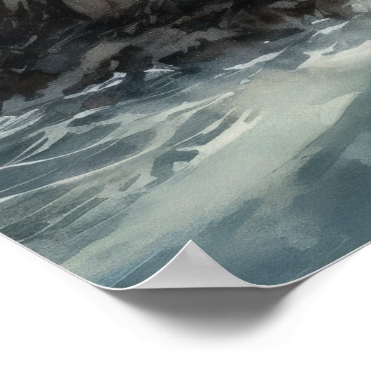 Vuurtoren Kustkunst Print Poster (Hoek)