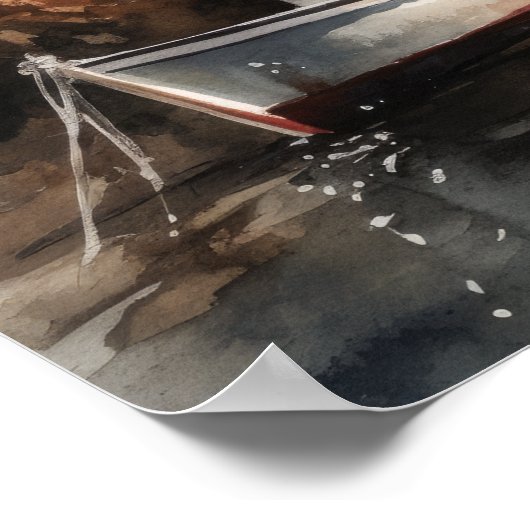 Vuurtoren Kustkunst Print Poster (Hoek)