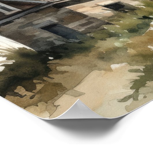 Vuurtoren Kustkunst Print Poster (Hoek)