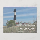 Vuurtoren Kustlijn Michigan Briefkaart (Voorkant)