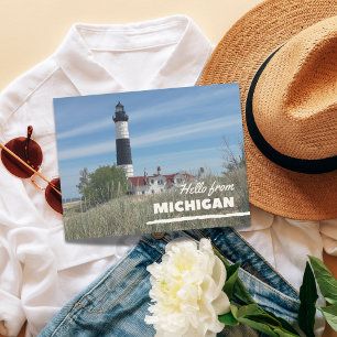 Vuurtoren Kustlijn Michigan Briefkaart
