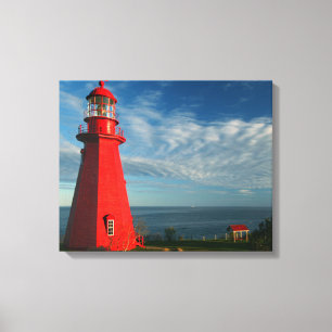 Vuurtoren La Martre   Mataan op de Gaspe Canvas Afdruk