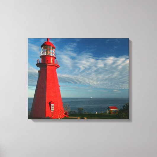 Vuurtoren La Martre | Mataan op de Gaspe Canvas Afdruk (Voorkant)