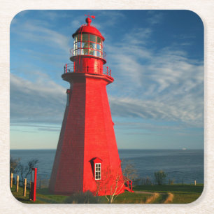 Vuurtoren La Martre   Mataan op de Gaspe Kartonnen Onderzetters