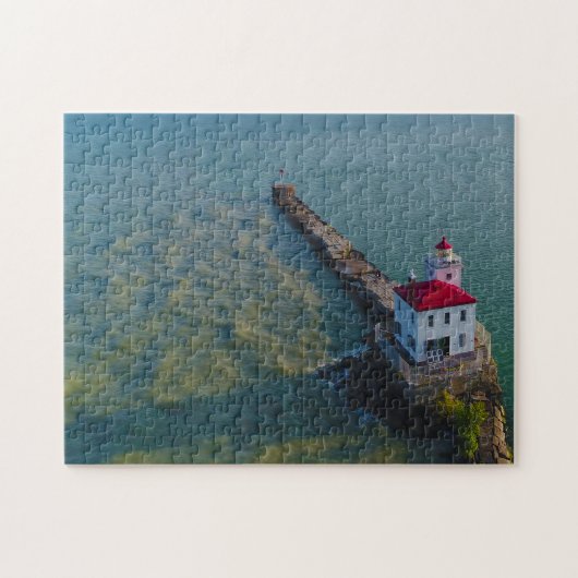 Vuurtoren Lake Erie. Legpuzzel (Horizontaal)