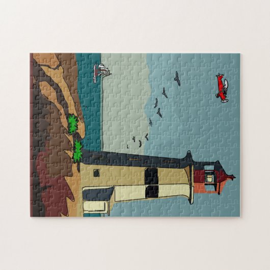 vuurtoren legpuzzel (Horizontaal)