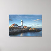 vuurtoren | Lichte vuurtoren van Portland Head Canvas Afdruk (Voorkant)