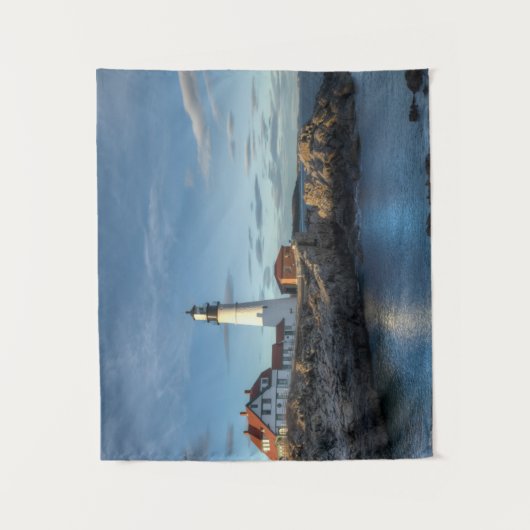 vuurtoren | Lichte vuurtoren van Portland Head Wandkleed (Voorkant)