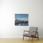 vuurtoren | Lichte vuurtoren van Portland Head Wandkleed (In Situ (horizontaal))