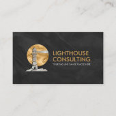 vuurtoren - logo - goud en parels visitekaartje (Voorkant)