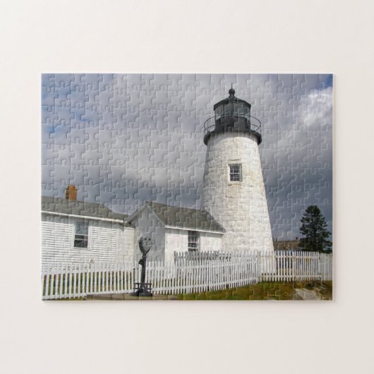 Vuurtoren Maine Atlantische kust. Legpuzzel (Horizontaal)