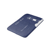 Vuurtoren Marine Blauw Badmat (Gekanteld)