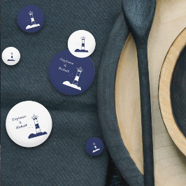 Vuurtoren Marine Blauw Bruiloft Confetti