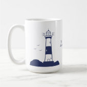 Vuurtoren Marine Blauw Koffiemok (Links)
