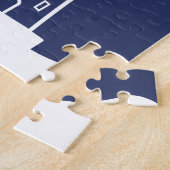 Vuurtoren Marine Blauw Legpuzzel (Zijkant)