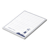 Vuurtoren Marine Blauw Notitieblok (Linkerzijde)