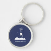 Vuurtoren Marine Blauw Sleutelhanger (Voorkant)