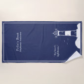 Vuurtoren Marine Blauw Strandlaken (Voorkant)