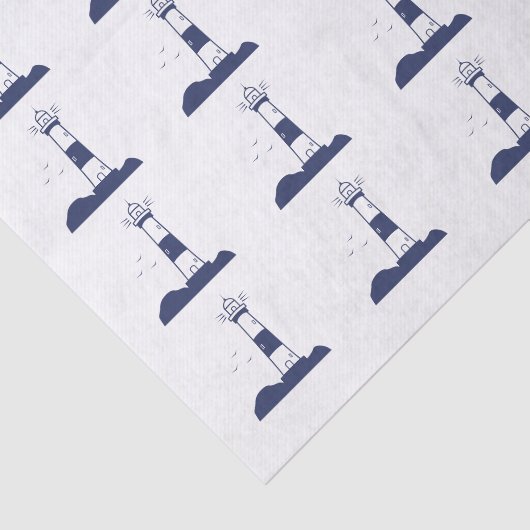 Vuurtoren Marine Blauw Tissuepapier (Detail)