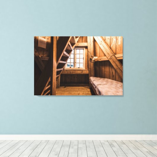 vuurtoren | Meer van Vanern Interior Zweden Canvas Afdruk (Insitu (Houten vloer))