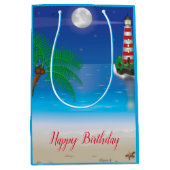 Vuurtoren met dikke tas medium cadeauzakje (Voorkant)