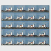 Vuurtoren met golfpapier cadeaupapier (Vlak)