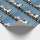 Vuurtoren met golfpapier cadeaupapier (Hoek)