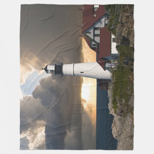 Vuurtoren met groot vuursteentje fleece deken (Voorkant)