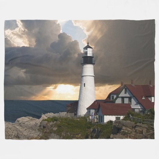 Vuurtoren met groot vuursteentje fleece deken (Voorkant (Horizontaal))