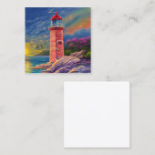 vuurtoren, met hun iconische torens en toonladders vierkante visitekaartje (Voorkant / Achterkant)