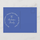 Vuurtoren met kerst en kerst feestdagenkaart (Achterkant)