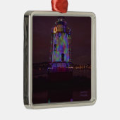 Vuurtoren met kerstmis metalen ornament (Rechts)