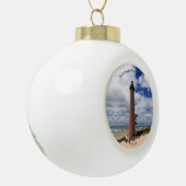 vuurtoren met klein sable-punt keramische bal ornament (Links)