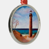 vuurtoren met klein verkooppunt metalen ornament (Rechts)