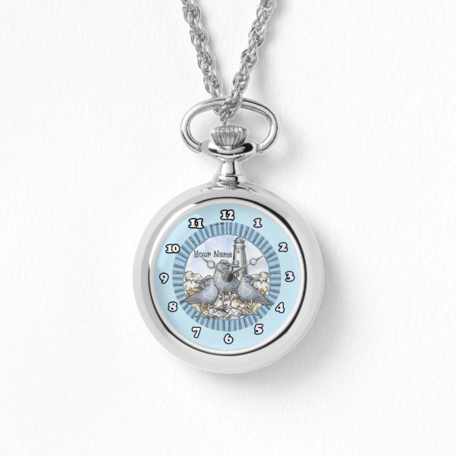 Vuurtoren met meeuwen horloge (Voorkant)