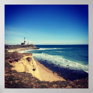 vuurtoren met montauk poster