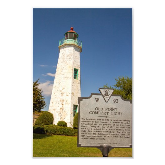 Vuurtoren met ouderdomscomfort foto afdruk (Voorkant)