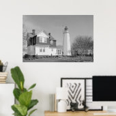 Vuurtoren met ouderdomscomfort poster (Thuiskantoor)