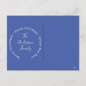 Vuurtoren met prettige kerstfeestdagen feestdagenkaart (Achterkant)