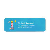 Vuurtoren met rode Waterverf Etiket (Voorkant)